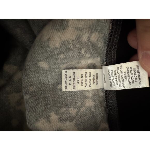 Cuddl Duds Comfortwear Slim Pants Black Stamp Floral Medium NWOT Pull-On Comfort - Picture 8 of 9